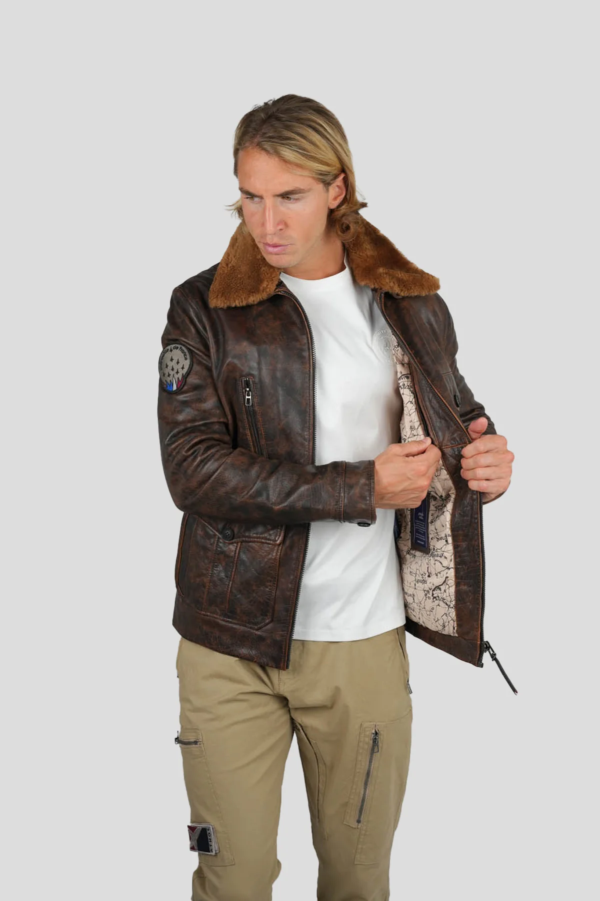 BLOUSON EN CUIR CANADIAN AERONEF - Image 3