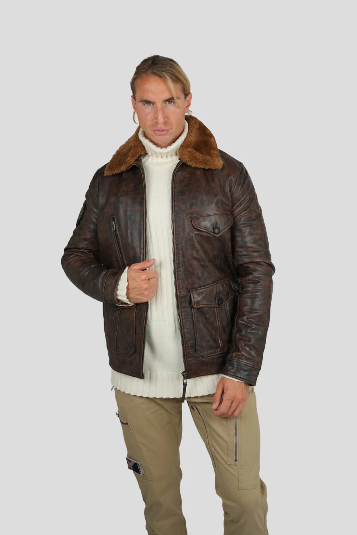 BLOUSON EN CUIR CANADIAN AERONEF - Image 4