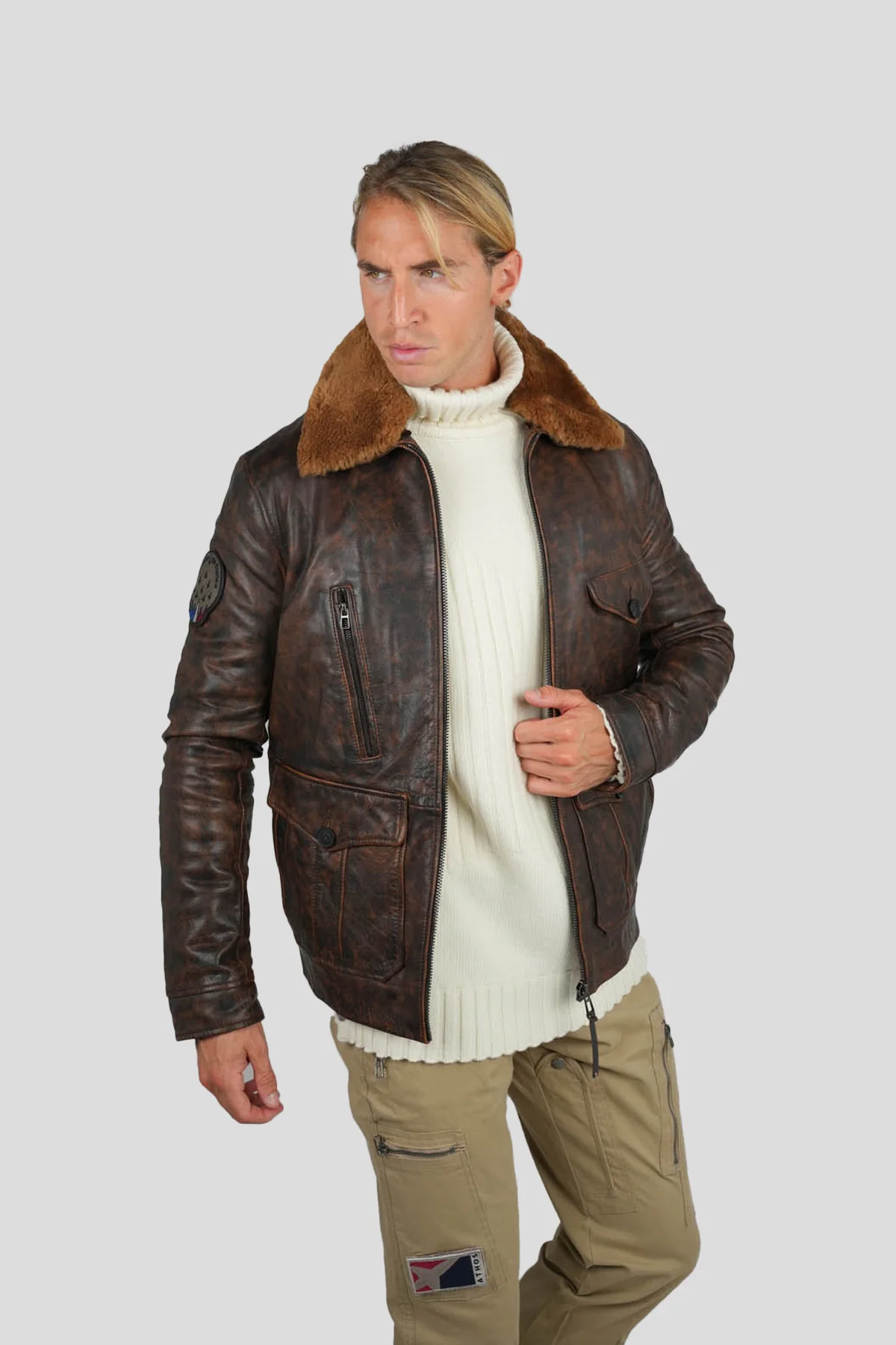 BLOUSON EN CUIR CANADIAN AERONEF - Image 5