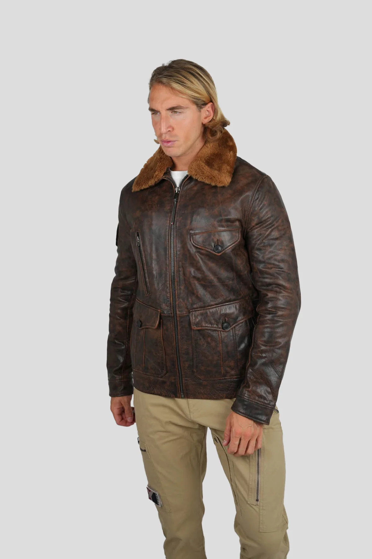 BLOUSON EN CUIR CANADIAN AERONEF - Image 6