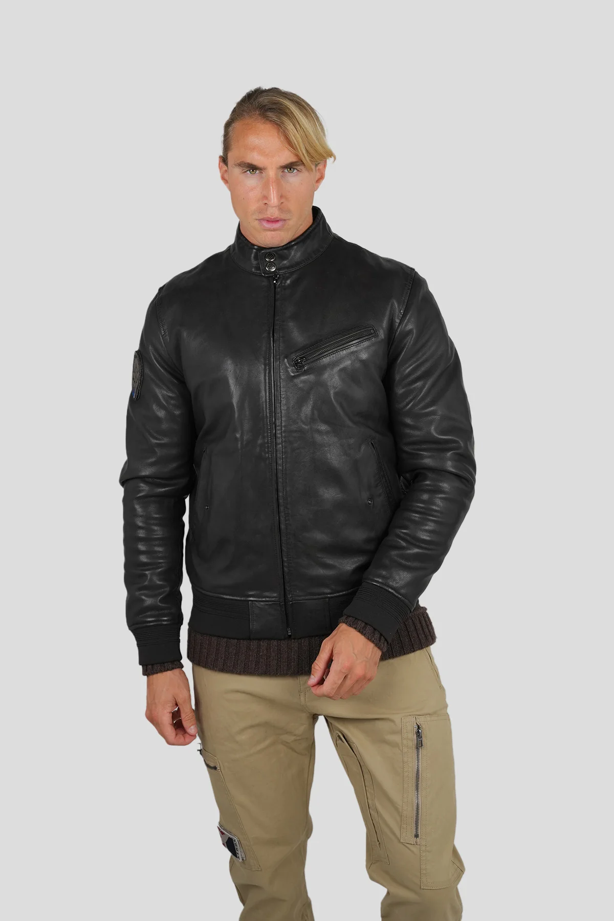 BLOUSON EN CUIR CARDINAL ALPHA - Image 4