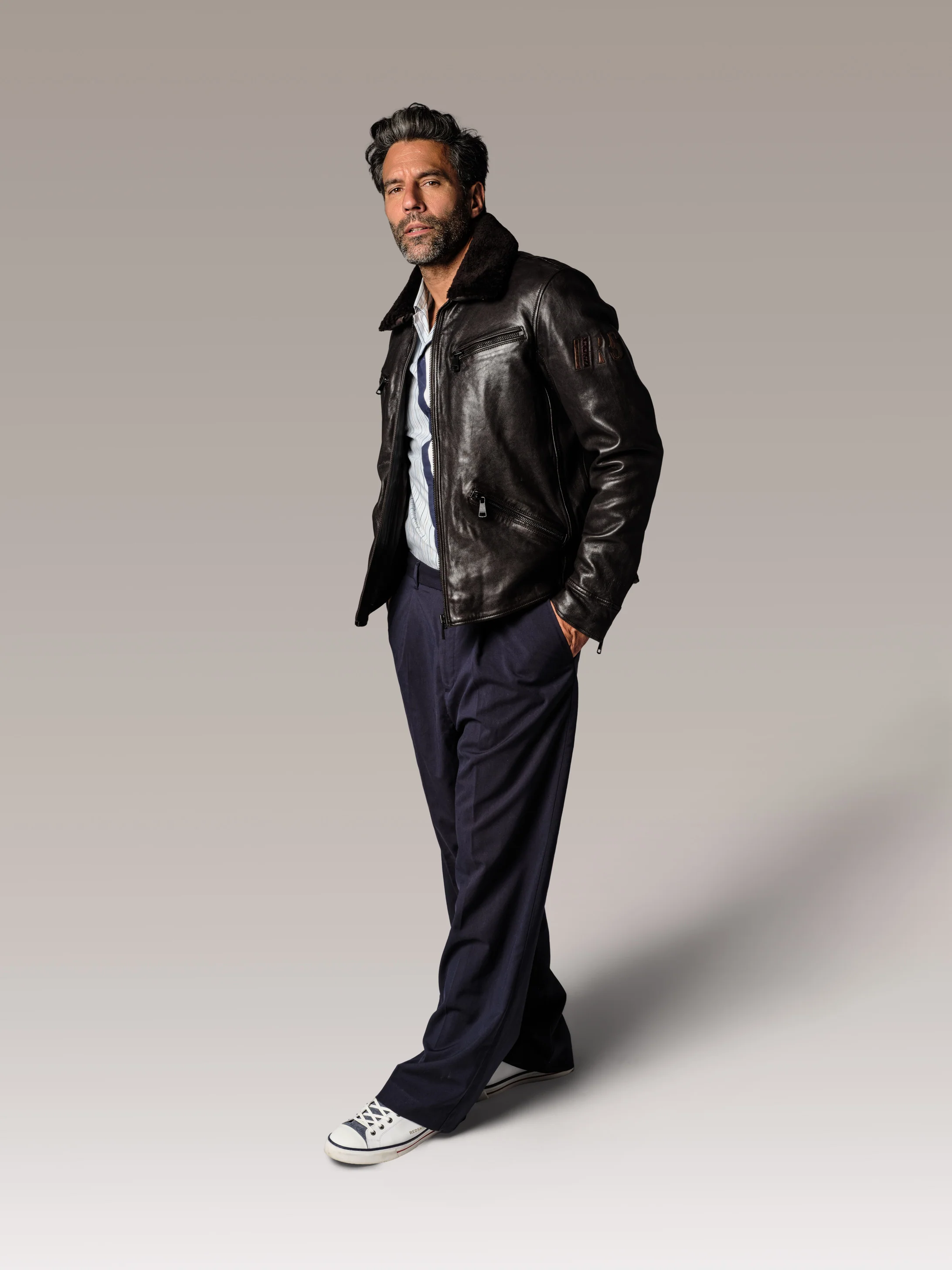 Blouson en cuir marron KAWA GLASGOW - Image 5