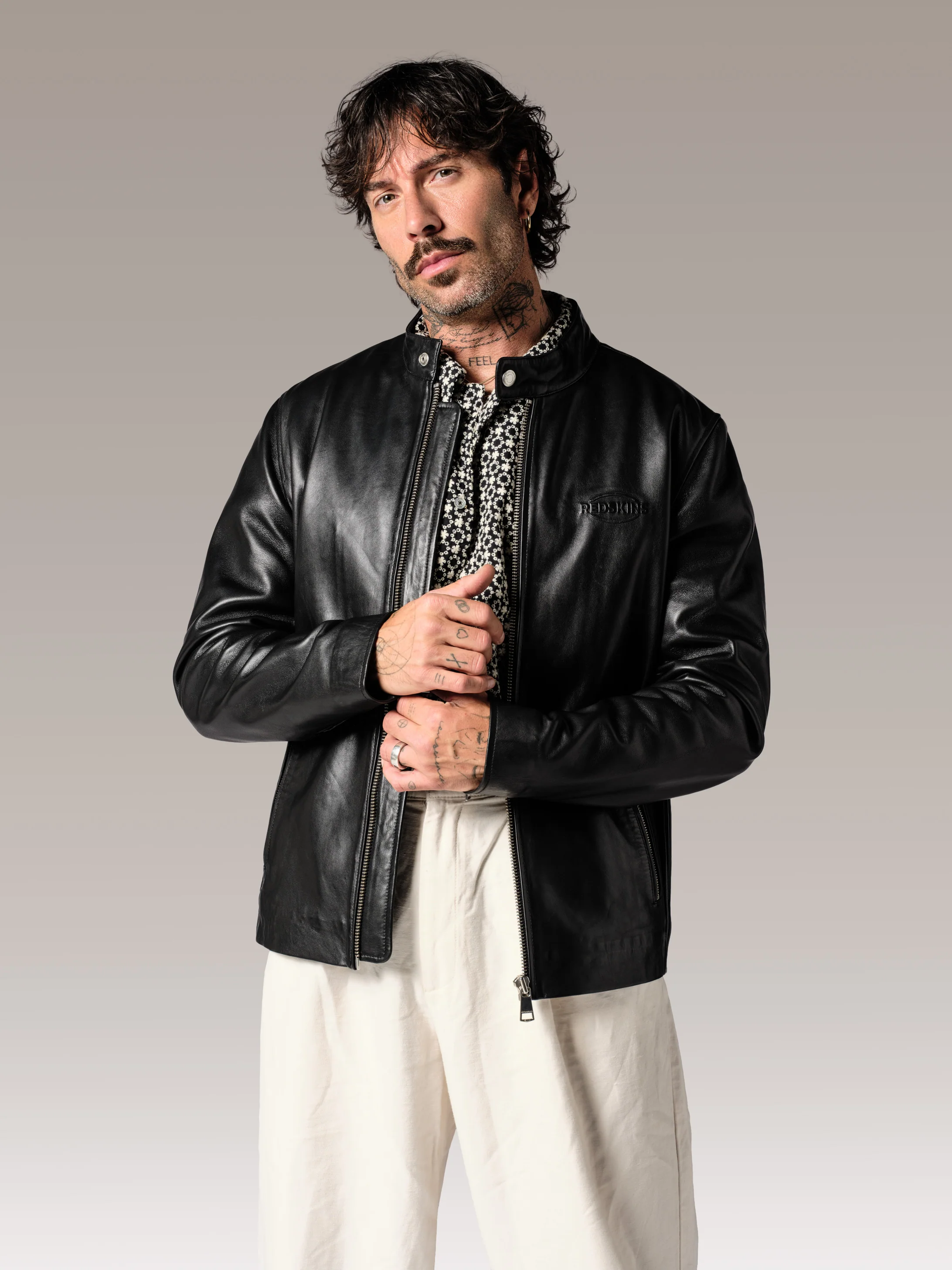 Blouson en cuir noir IRON ROAD - Image 4