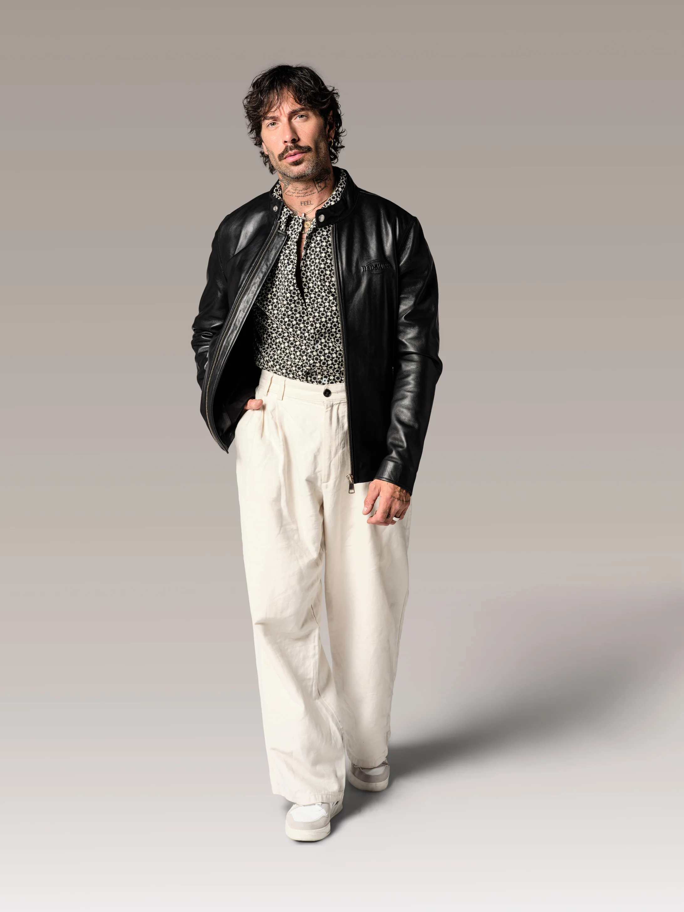 Blouson en cuir noir IRON ROAD - Image 6