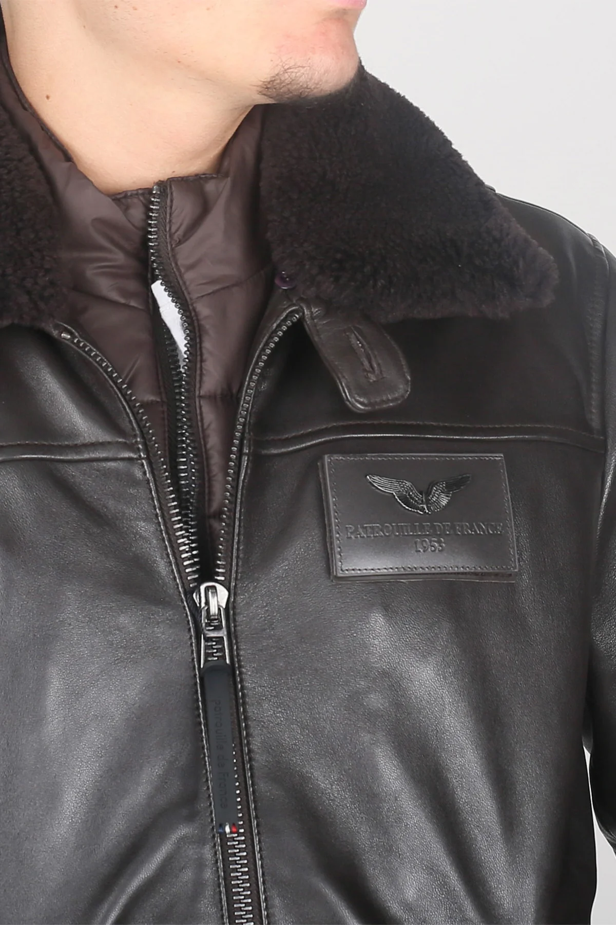 BLOUSON EN CUIR RAFAL 2.0 YCON Marron - Image 4