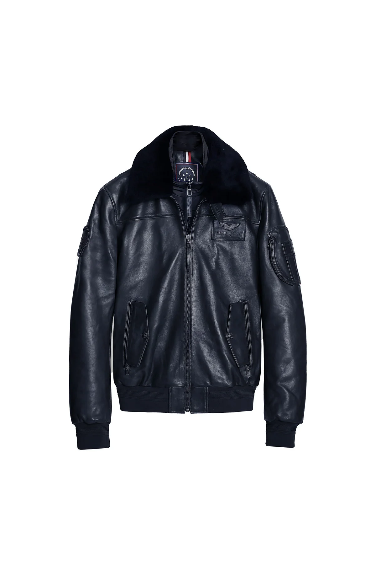 BLOUSON EN CUIR RAFAL 2.0 YCON Marine - Image 3