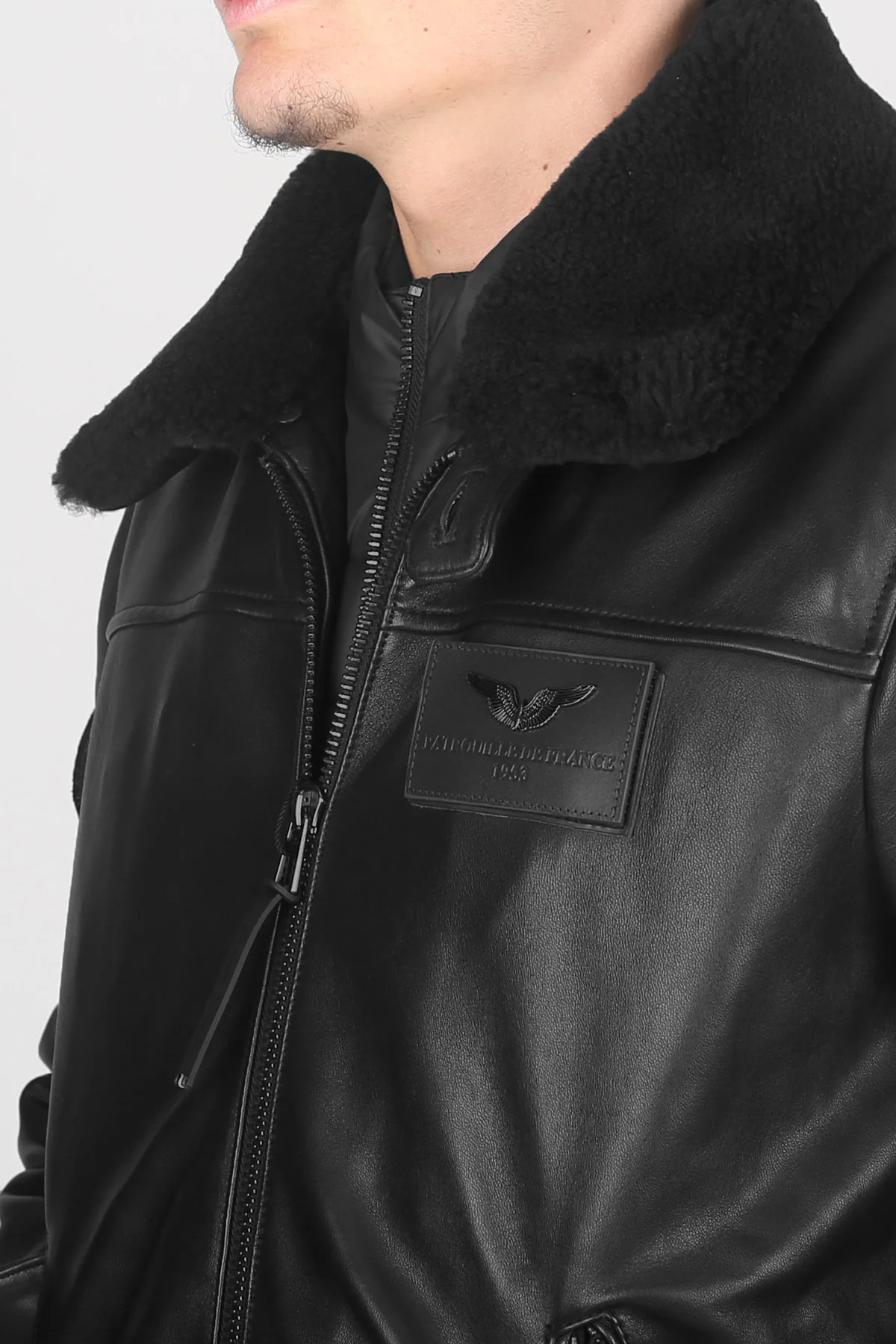 BLOUSON EN CUIR RAFAL 2.0 YCON Noir - Image 5