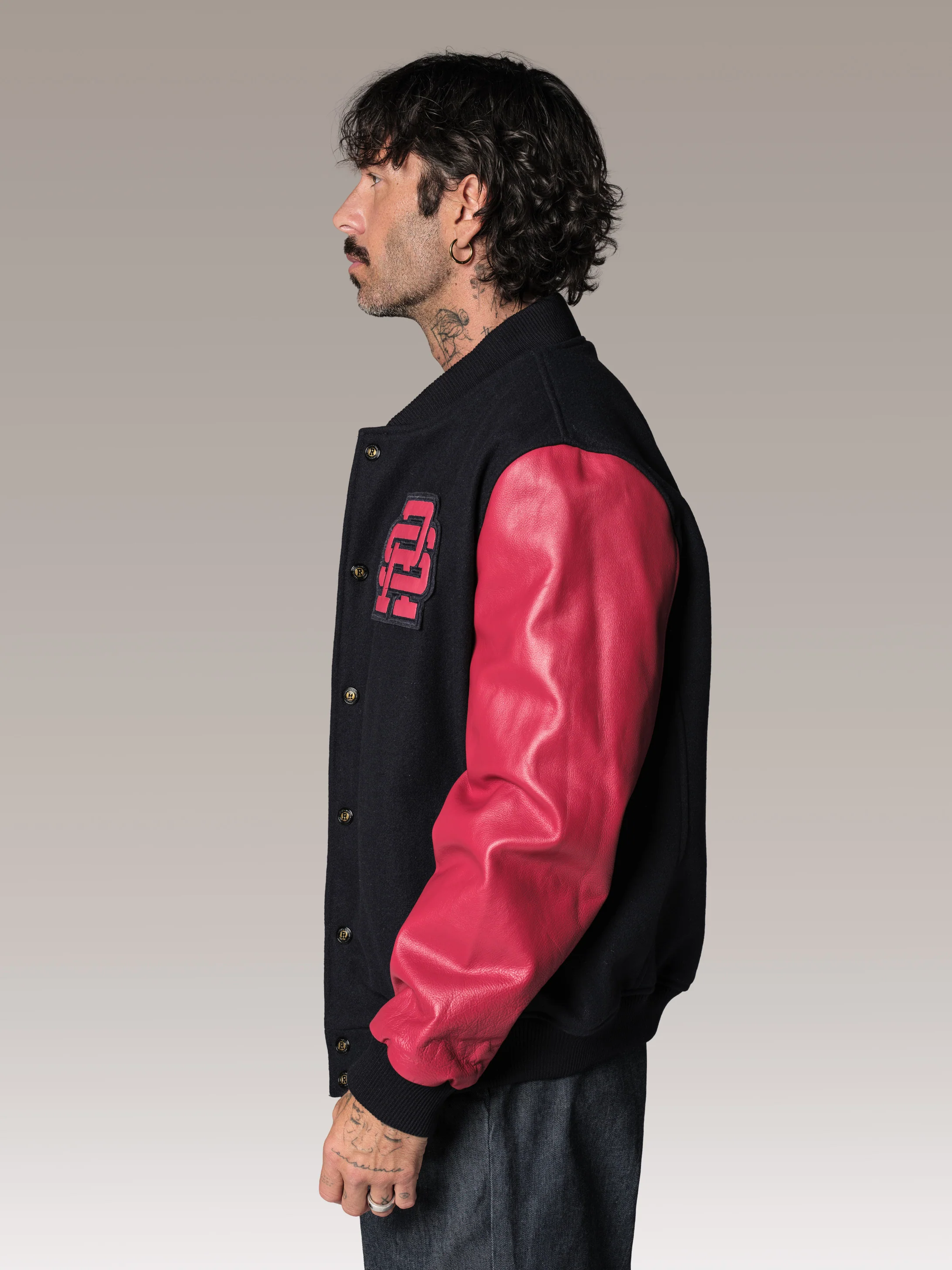 Blouson en cuir rouge RS ONE HATCH - Image 4
