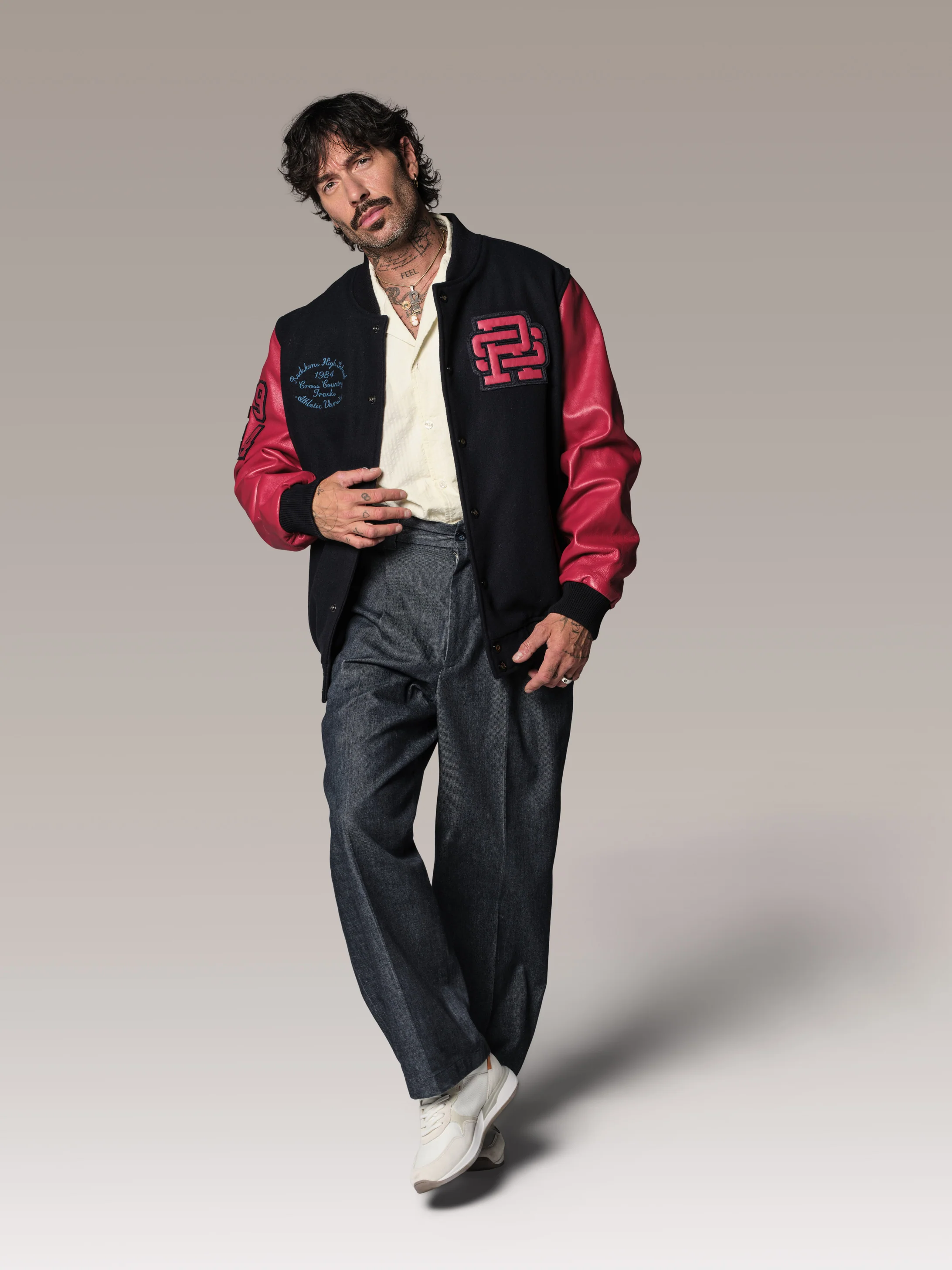 Blouson en cuir rouge RS ONE HATCH - Image 5