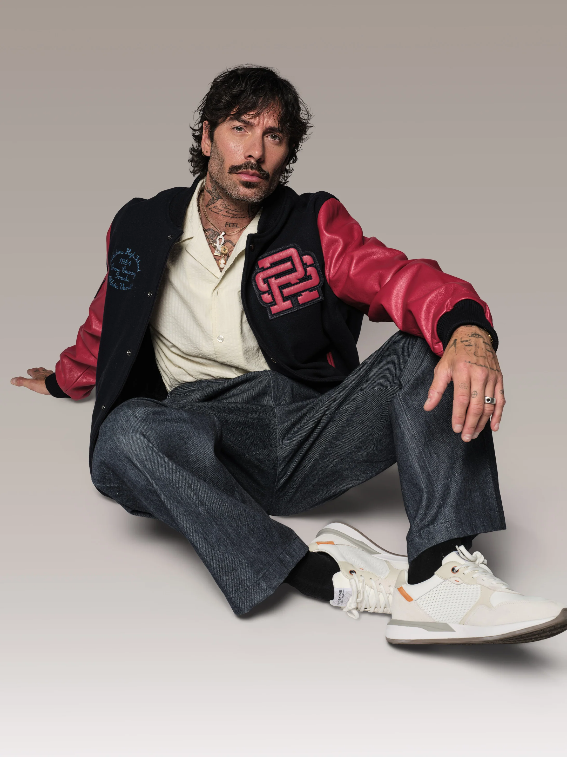 Blouson en cuir rouge RS ONE HATCH - Image 6