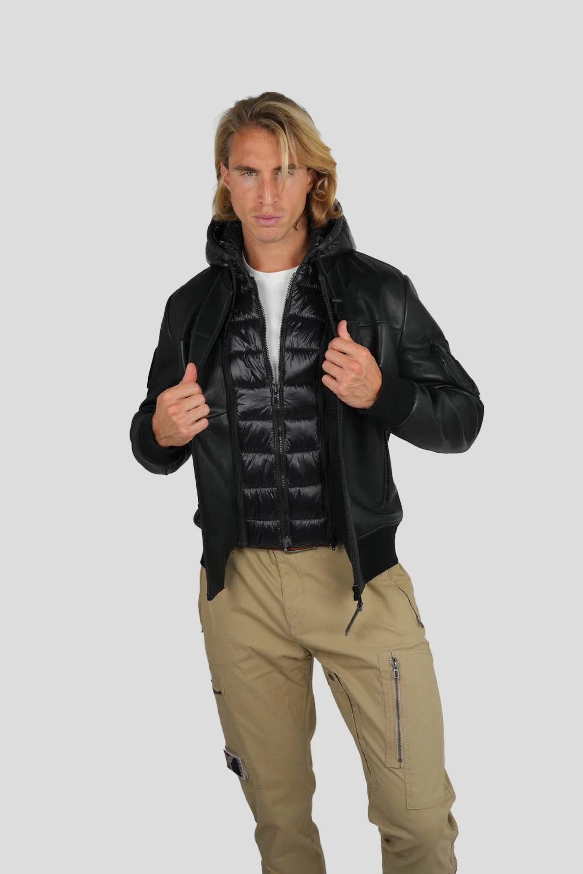 BLOUSON EN CUIR STONE AIR - Image 10
