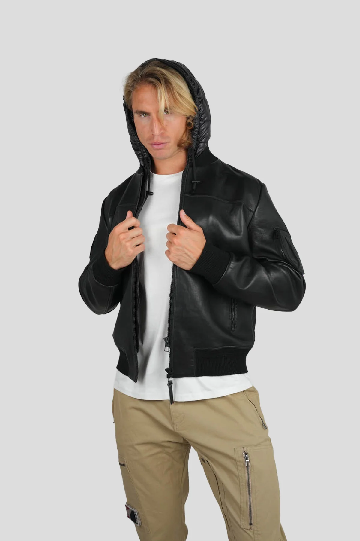 BLOUSON EN CUIR STONE AIR - Image 6