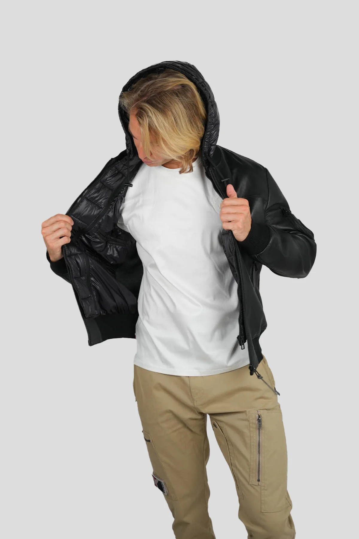BLOUSON EN CUIR STONE AIR - Image 7