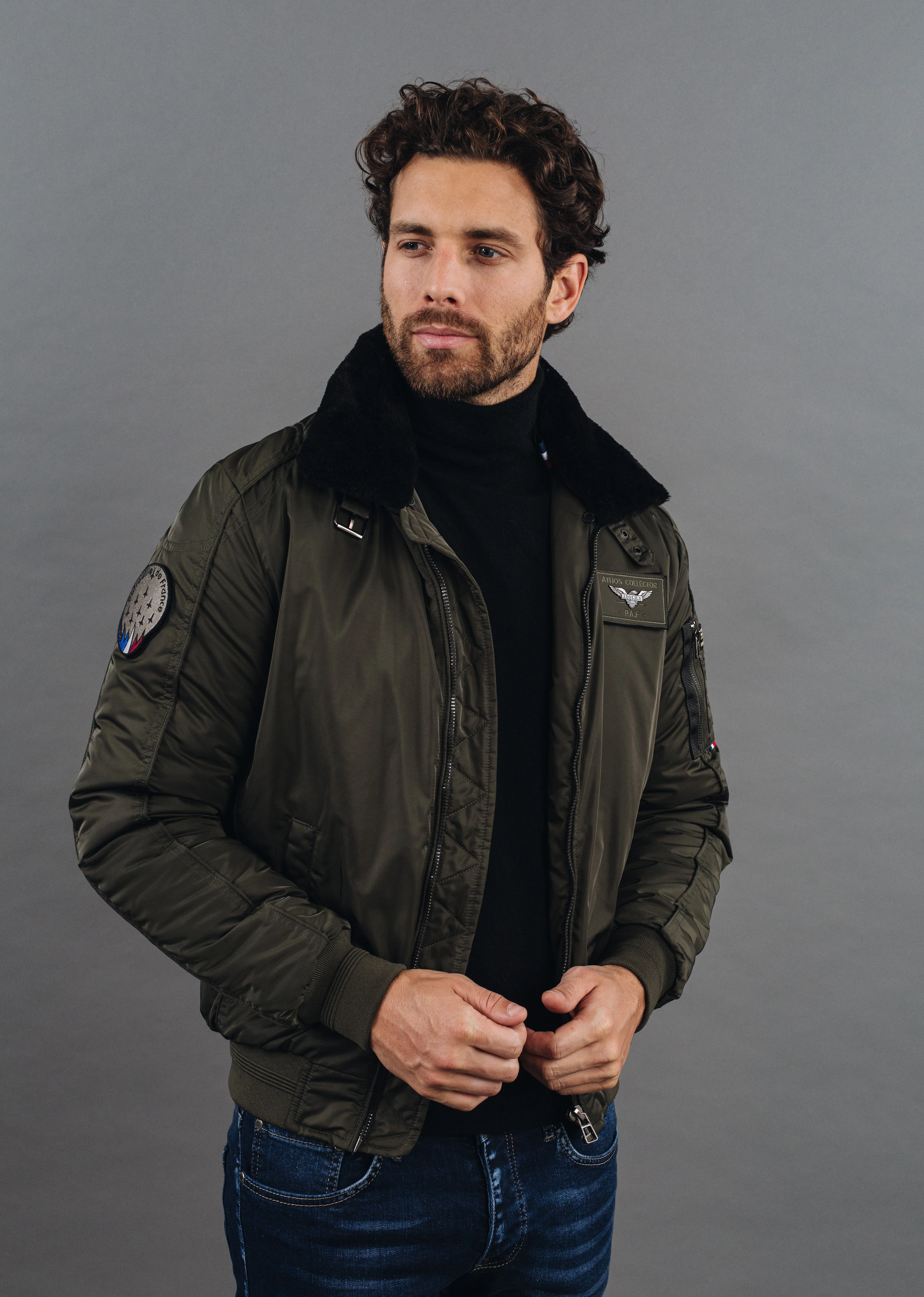 Blouson kaki HURRICAN FIGHTER - Image 3